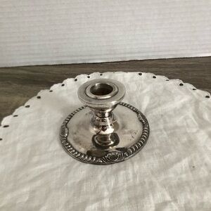 Vtg Viking EP Lead Candlestick Holder